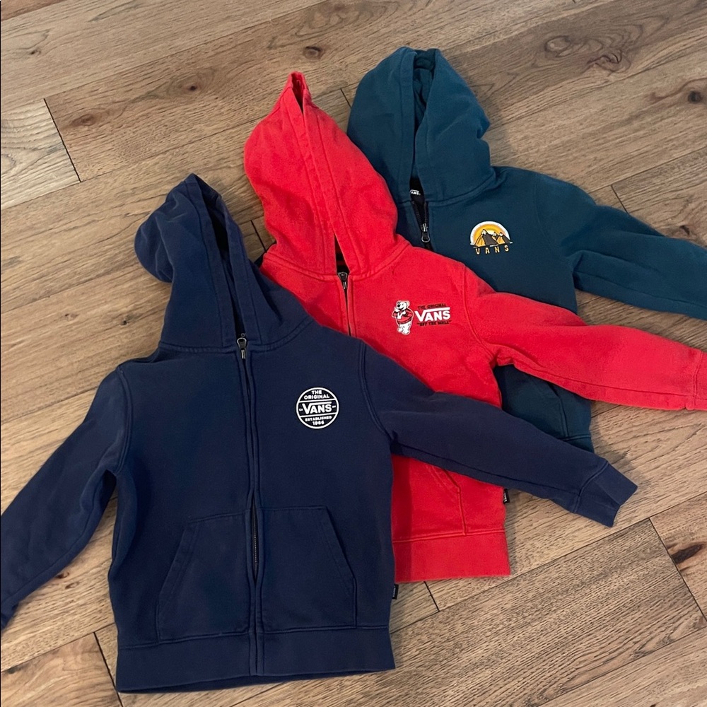 Vans Boys  Zip Up Hoody Bubdle size 6 & 7